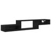 vidaXL Mobile TV da Parete A parete Rovere Nero 150 x 28 x 26 cm