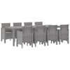 vidaXL Set da Pranzo per Giardino 9 pcs Bianco Polipropilene
