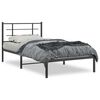 vidaXL Giroletto con Testiera in Metallo Nero 107x203 cm