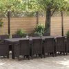 vidaXL Set da Pranzo per Giardino 13 pcs Marrone Poly Rattan