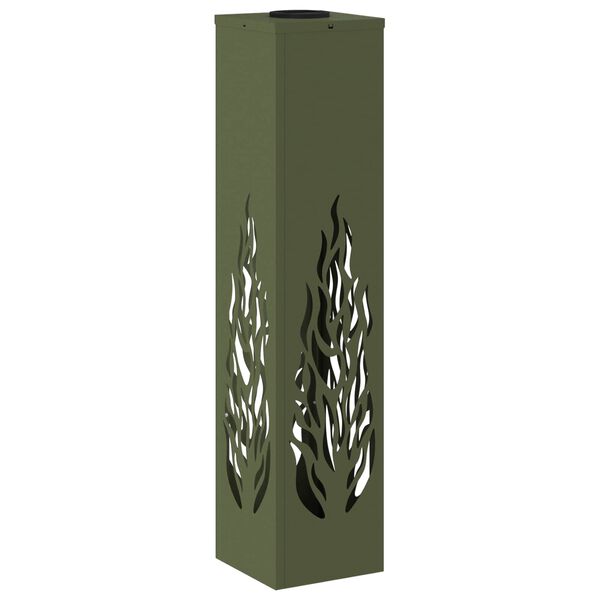 vidaXL Faro LED solare per sentieri 2 pcs Verde oliva