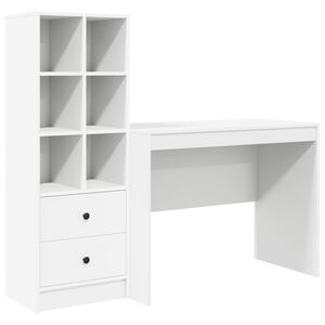 vidaXL Scrivania Bianco 145.5 x 50 x 127 cm 2 pz