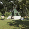vidaXL Tenda Tipi con tetto Verde 383 x 338 x 217 cm taffetà