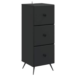 vidaXL Mobile con Cassetti Nero 33 x 34,5 x 90 cm Legno ingegnerizzato