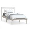 vidaXL Giroletto Bianco in Legno Massello di Pino 100x200 cm