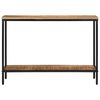 vidaXL Tavolo Consolle 100x35x70 cm in Legno Massello di Mango Grezzo