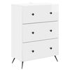 vidaXL Mobile con Cassetti Bianco Lucido 66 x 34,5 x 90 cm