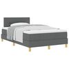 vidaXL Letto a molle con materasso Grigio scuro 120 x 190 cm Tessuto