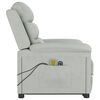 vidaXL Poltrona Alzapersona Massaggiante Grigio Chiaro in Velluto