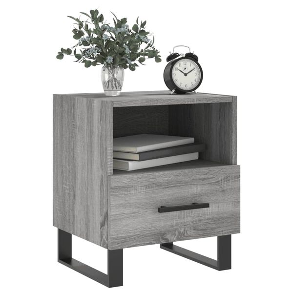 vidaXL Comodini 2 pz Grigio Sonoma 40x35x47,5 cm in Legno Multistrato