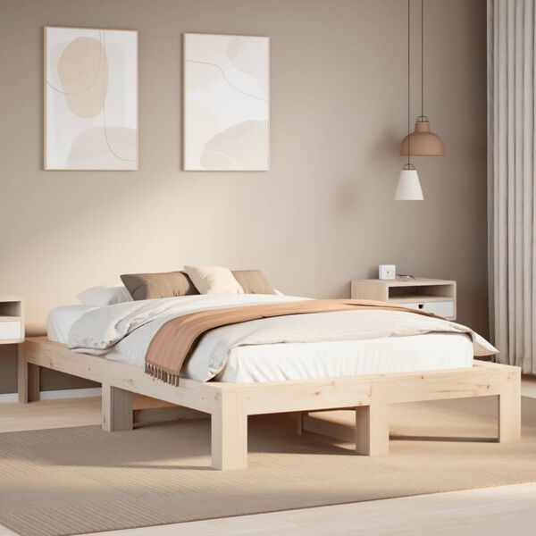 vidaXL Letto senza Materasso 120x200 cm in Legno Massello di Pino