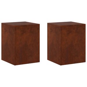 vidaXL Supporto per piante 2 pcs Ruggine 30 x 30 x 40 cm