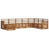 vidaXL Set divani 8 pcs Naturale Legno di Acacia Massello