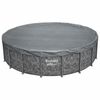 Bestway Copertura per piscina &Oslash;5,49 m Rotondo Poliestere Grigio