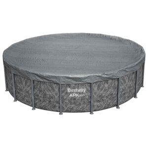 Bestway Copertura per piscina &Oslash;5,49 m Rotondo Poliestere Grigio