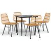 vidaXL Set da Pranzo da Giardino 5 pz in Polyrattan