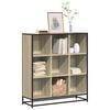 vidaXL Libreria Rovere Sonoma 97,5x33x107,5 cm Multistrato e Metallo