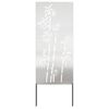 vidaXL Schermo per privacy in giardino Floreale Argento 50 x 140 cm