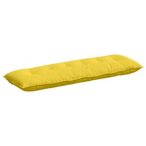 vidaXL Cuscino per Schiena Giallo Chiaro 160 x 19 x 50 cm Tessuto