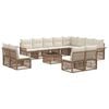 vidaXL Set Divano da Giardino 13 pcs Beige polyrattan