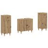 vidaXL Set di Armadi da Bagno da 2 Pezzi ALKMAAR Rovere Artigianale