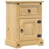vidaXL Comodino Corona 45x35x64 cm in Legno Massello di Pino