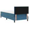 vidaXL Letto a Sorgente LED con led Blu Scuro 90 x 200 cm Velluto