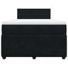 vidaXL Giroletto a Molle con Materasso Nero 120x200 cm in Velluto
