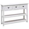 vidaXL Credenza Bianco Antico 108x30x76 cm Legno Massello di Paulonia