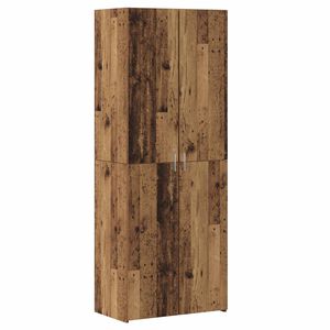 vidaXL Credenza 2 pcs Legno vecchio 70 x 42,5 x 185 cm
