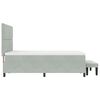 vidaXL Letto a molle con materasso Grigio chiaro 140 x 190 cm Velluto