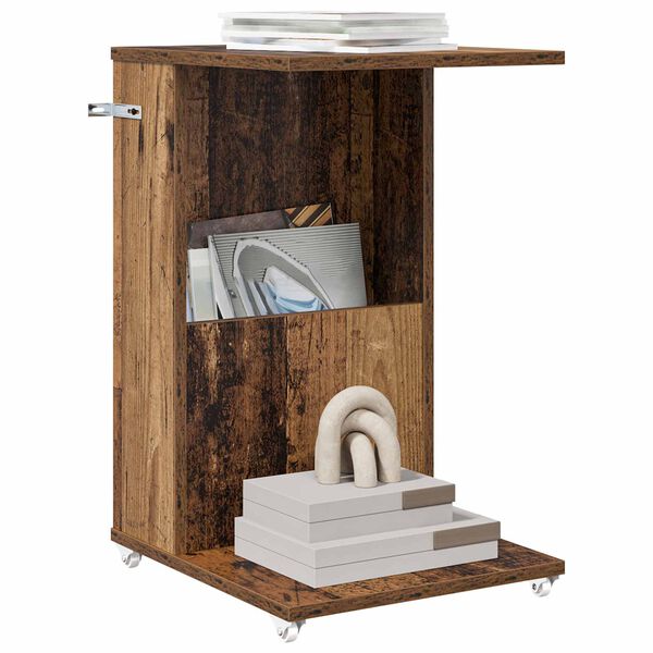 vidaXL Tavolo laterale Legno vecchio 40 x 35 x 60 cm Legno multistrato