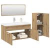 vidaXL Set Mobili da Bagno 4 pz Rovere Artigianale Legno Multistrato
