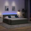 vidaXL Letto con contenitore e LED Grigio scuro 160 x 200 cm Tessuto
