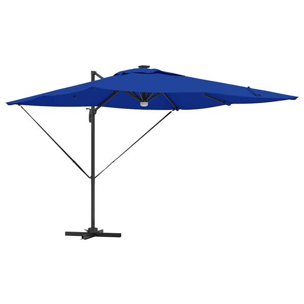 vidaXL Parasol Roma Blu 286 x 284 x 270 cm Alluminio e Poliestere
