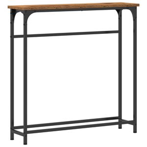 vidaXL Tavolo consolle con lo scaffale Legno vecchio 75 x 19,5 x 75 cm