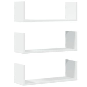 vidaXL Mensole a Muro 3 pz Bianche 58x18x18 cm in Truciolato