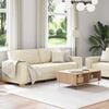 vidaXL Divano 2 pcs Beige 220 x 80 x 84 cm Tessuto misto lino