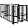 vidaXL Gabbia per Cani Nera 193,5x97x100 cm in Acciaio