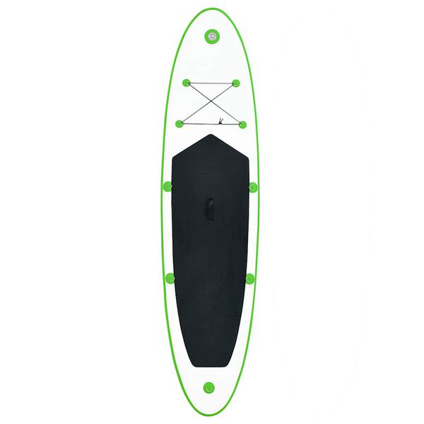 vidaXL Set Tavola da SUP Gonfiabile Verde e Bianco