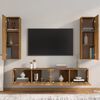 vidaXL Set di Mobili Porta TV 4 pz Rovere Fumo in Legno Multistrato