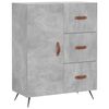 vidaXL Credenza Grigio Cemento 69,5x34x180 cm in Legno Multistrato