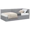 vidaXL Struttura Letto Angolare con Materasso 2 pcs Grigio chiaro