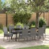 vidaXL Set da Pranzo per Giardino 9 pcs Grigio