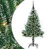 vidaXL Albero di Natale Artificiale Imbiancato con Luci LED 120 cm