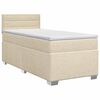 vidaXL Letto box spring con materasso Crema 100 x 200 cm Tessuto