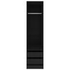 vidaXL Armadio con Cassetti Nero 50x50x200 cm in Legno Multistrato