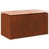 vidaXL Panchina da giardino 2 -Seater 80 x 40 x 43 cm acciaio corten