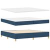 vidaXL Letto a molle con materasso Blu 200 x 200 cm Tessuto