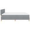 vidaXL Letto a Sorgente LED con led Grigio chiaro 180 x 200 cm Tessuto